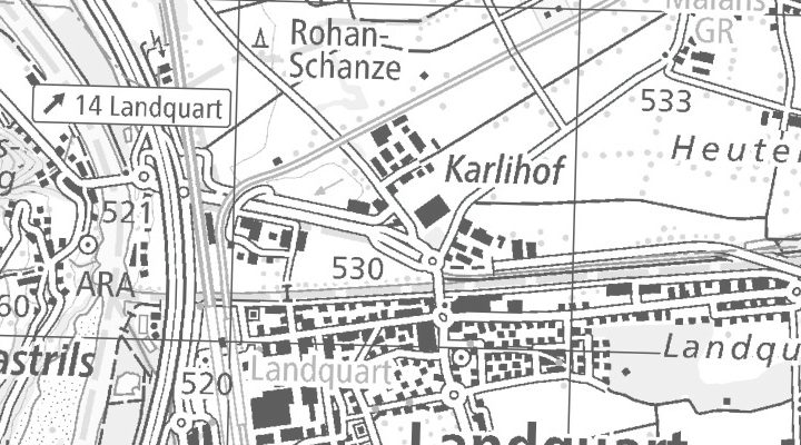 Kartenausschnitt: Neugutstrasse 1, 7208 Malans