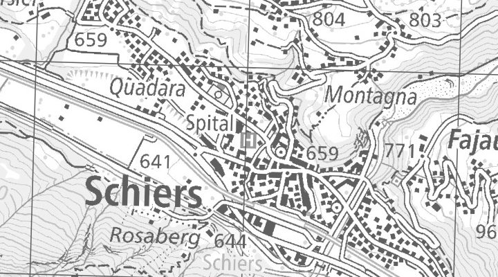 Kartenausschnitt: Tersierstrasse, 7220 Schiers