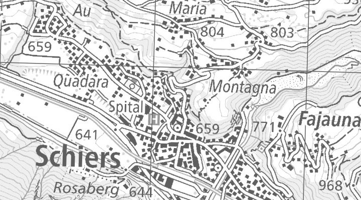 Kartenausschnitt: Tersierstrasse, 7220 Schiers