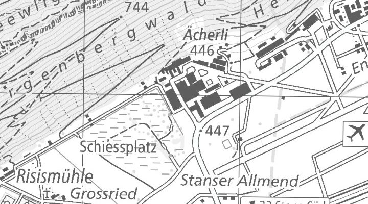 Kartenausschnitt: Pilatusstrasse 1, 6370 Stans