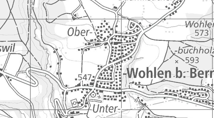 Kartenausschnitt: 3033 Wohlen bei Bern