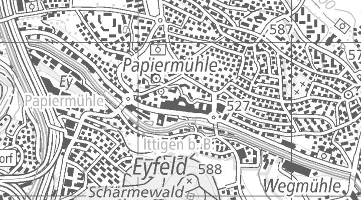 Kartenausschnitt: Talgut-Zentrum 34, 3063 Ittigen