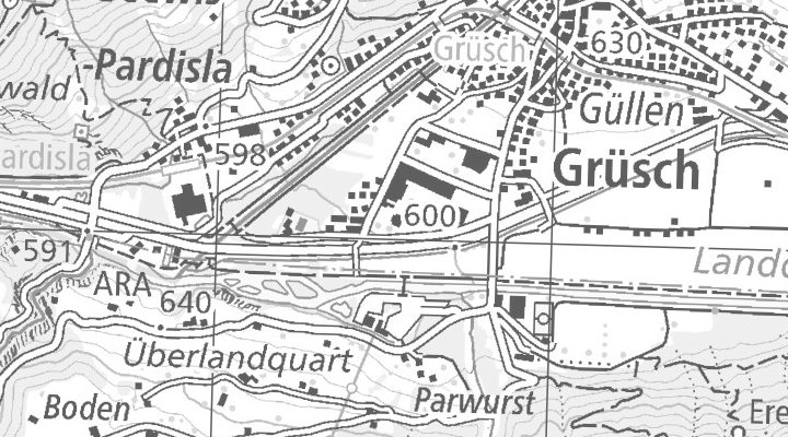 Kartenausschnitt: TRUMPF Strasse 8, 7214 Grüsch