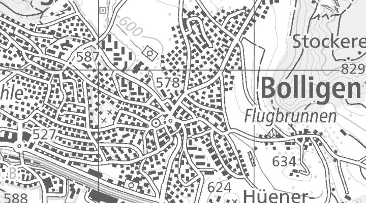 Kartenausschnitt: 3065 Bolligen