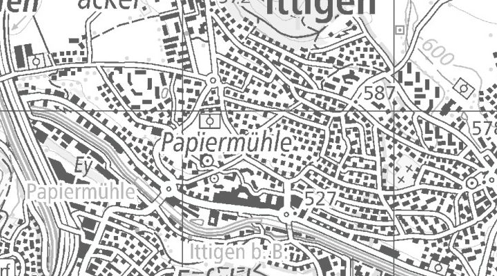 Kartenausschnitt: Papiermühlestrasse 172, 3063 Ittigen, Schweiz (und Homeoffice)