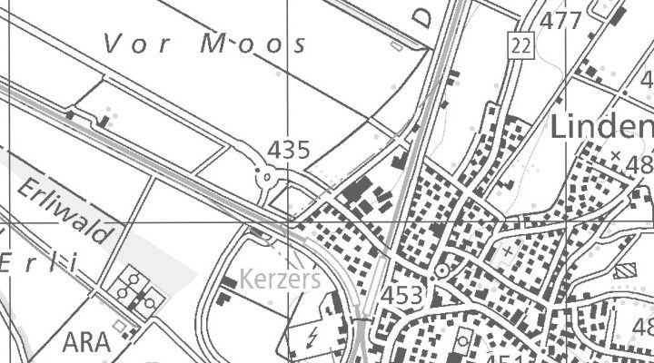 Kartenausschnitt: Treitenstrasse 1, 3210 Kerzers