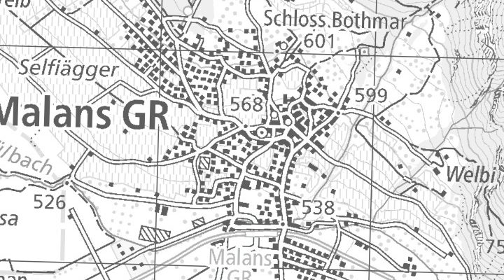 Kartenausschnitt: Karlihofstrasse 7, 7208 Malans