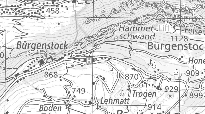 Kartenausschnitt: Bürgenstock 36a, 6363 Obbürgen