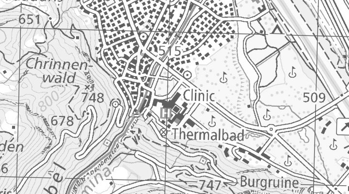 Kartenausschnitt: Bernhard-Simonstrasse 20, 7310 Bad Ragaz