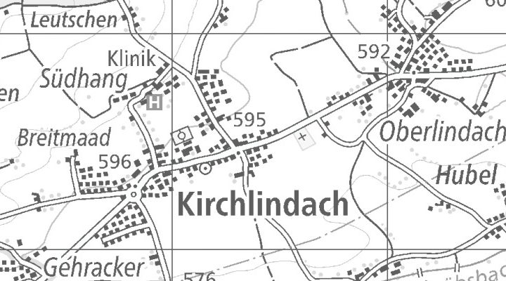 Kartenausschnitt: 3038 Oberlindach
