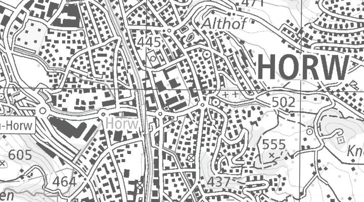 Kartenausschnitt: Gemeindehausplatz, 6048 Horw