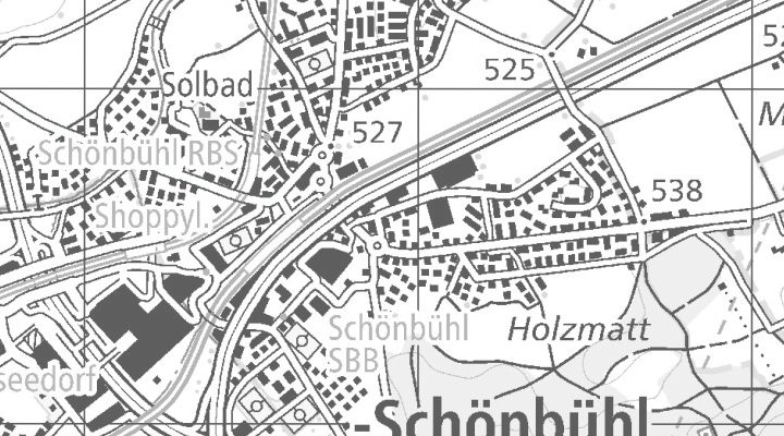Kartenausschnitt: Luzern Schönbühl