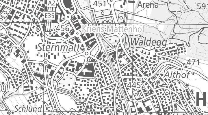Kartenausschnitt: Horwerstrasse 133, 6010 Kriens