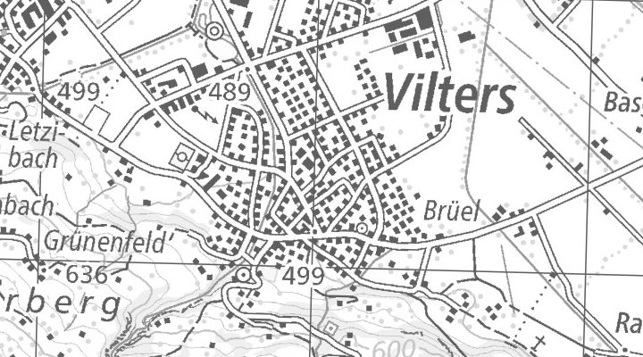 Kartenausschnitt: 7324 Vilters