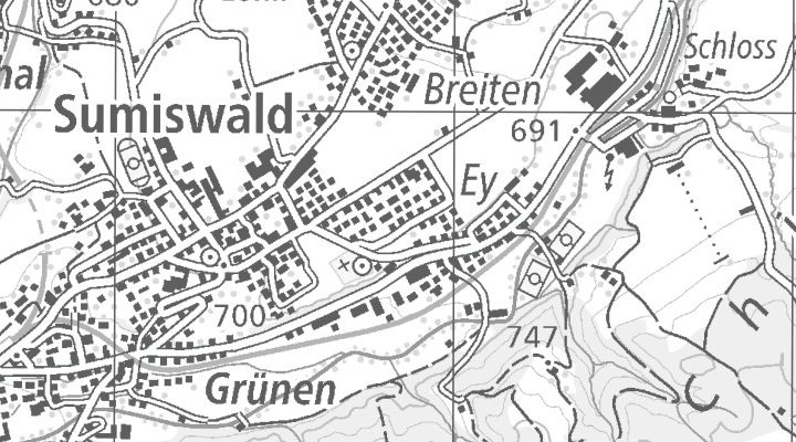 Kartenausschnitt: 3454 Sumiswald