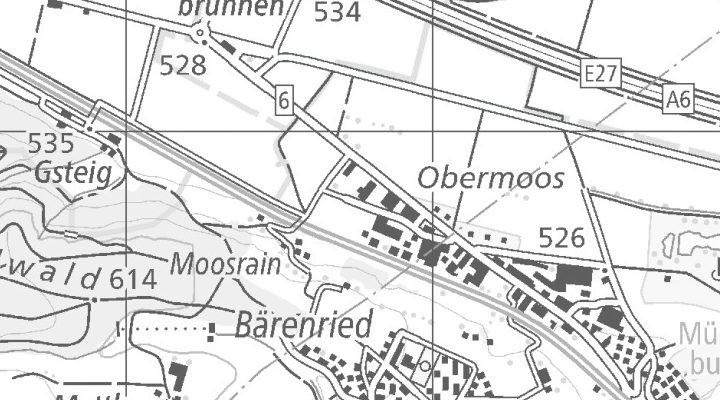 Kartenausschnitt: Moosrainweg 12, 3053 Münchenbuchsee, 3053 Muenchenbuchsee