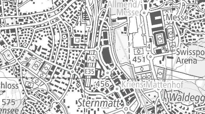 Kartenausschnitt: Nidfeldstrasse 1, 6010 Kriens