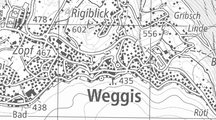 Kartenausschnitt: Hofmatt 1, 6353 Weggis
