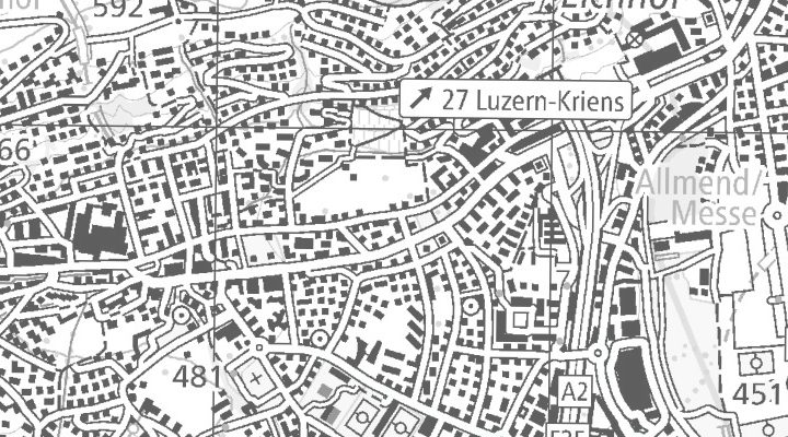 Kartenausschnitt: Amlehnstrasse 22, 6010 Kriens