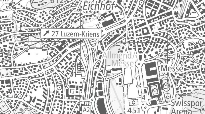 Kartenausschnitt: Arsenalstrasse 43, 6010 Kriens