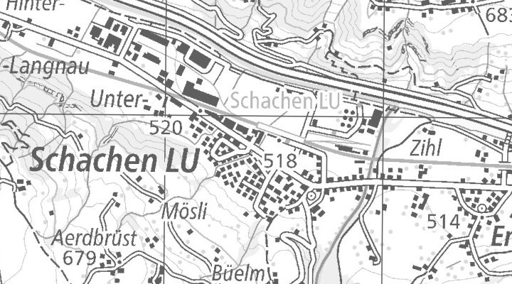 Kartenausschnitt: Gewerbering 2, 6105 Schachen LU