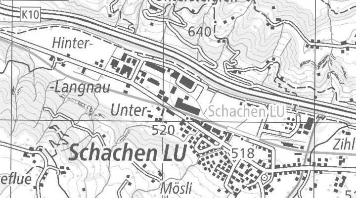 Kartenausschnitt: Industrie Süd 10, 6105 Schachen