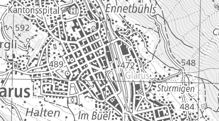 Kartenausschnitt: Schweizerhofstrasse 6, 8750 Glarus
