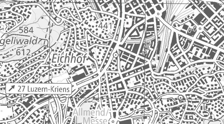 Kartenausschnitt: Obergrundstrasse 97, 6005 Luzern