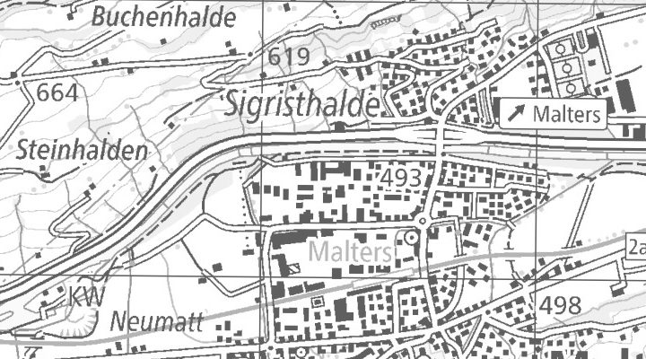 Kartenausschnitt: Werkstrasse 7, 6102 Malters