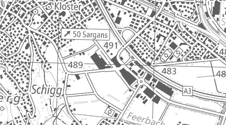 Kartenausschnitt: Grossfeldstrasse 61, 8887 Mels
