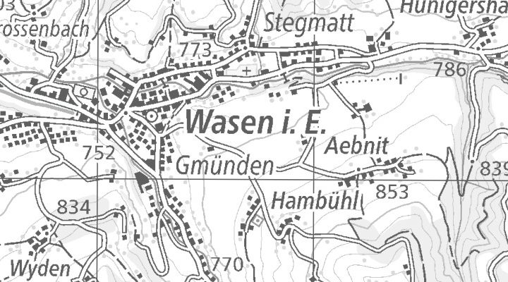 Kartenausschnitt: 3457 Sumiswald