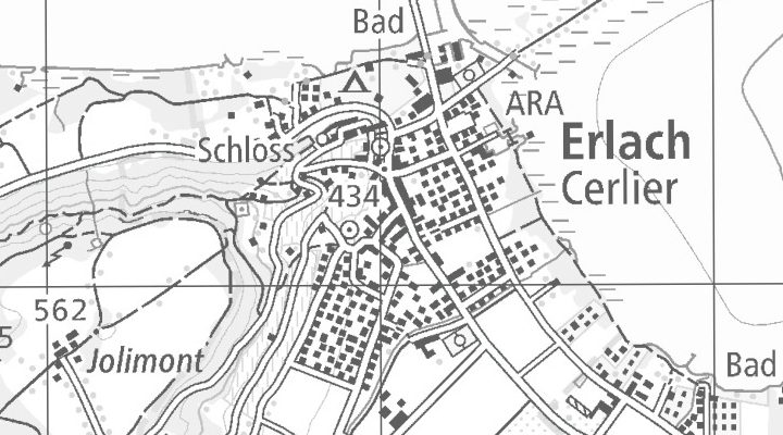 Kartenausschnitt: 3235 Erlach