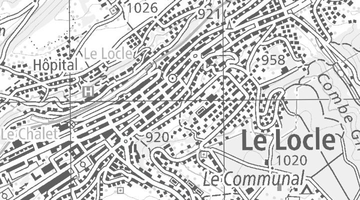 Kartenausschnitt: 2400 Le Locle