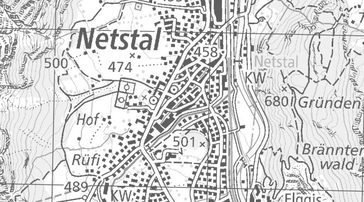 Kartenausschnitt: Breite 4, 8754 Netstal