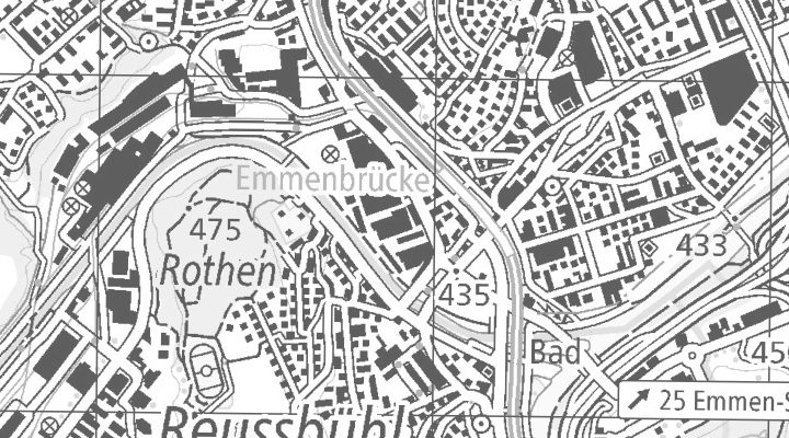 Kartenausschnitt: Spinnereistrasse 5, 6020 Emmenbrücke