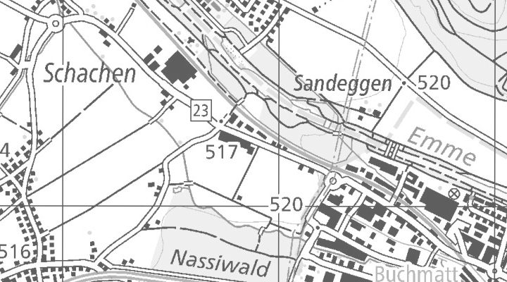 Kartenausschnitt: Schachenstrasse 54, 3421 Lyssach