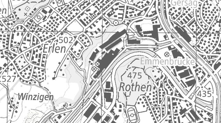 Kartenausschnitt: Emmenweidstrasse 12, 6020 Emmenbrücke
