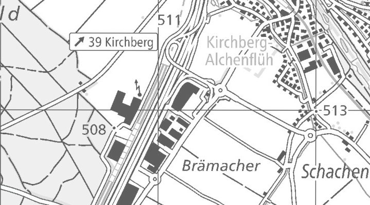 Kartenausschnitt: Bernstrasse 54, 3422 Alchenflüh