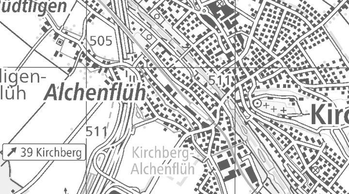 Kartenausschnitt: Bernstrasse 54, 3422 Alchenflüh