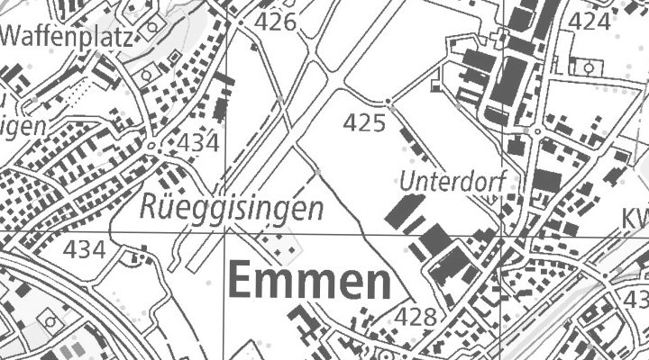 Kartenausschnitt: 6032 Emmen