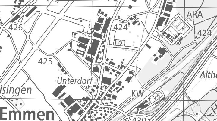 Kartenausschnitt: Hasliring 20, 6032 Emmen