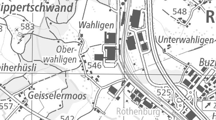 Kartenausschnitt: Hasenmoosstrasse 31, 6023 Rothenburg / Luzern