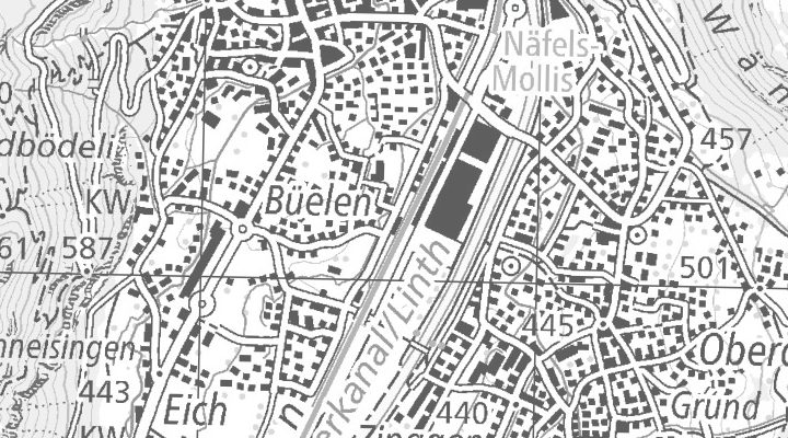 Kartenausschnitt: Obererlen 16, 8752 Näfels