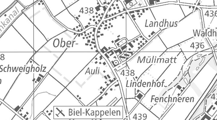 Kartenausschnitt: Hauptstrasse 71, 3252 Worben