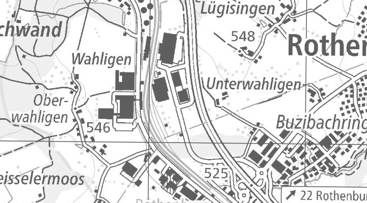 Kartenausschnitt: Wahligenstrasse 4A, 6023 Rothenburg