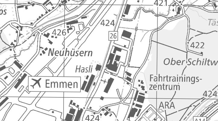 Kartenausschnitt: Seetalstrasse 200, 6032 Emmen
