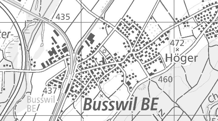 Kartenausschnitt: Amselweg 1, 3292 Busswil BE
