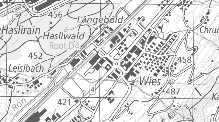 Kartenausschnitt: D4, Platz 1b, 6039 Root