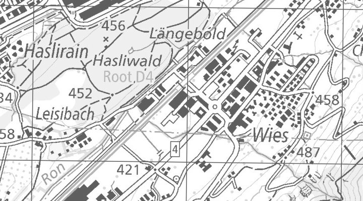 Kartenausschnitt: D4 Park 4, 6039 Root D4
