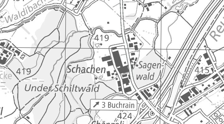 Kartenausschnitt: Schiltwaldstrasse 39, 6033 Buchrain